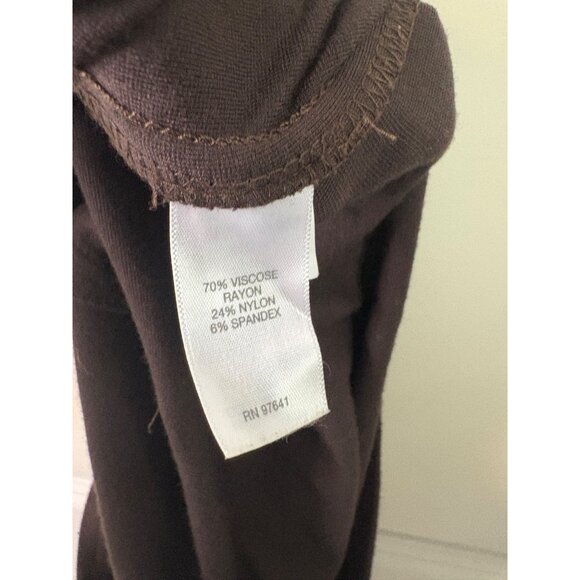 J. Jill Women's Brown Pull On Elastic Waist Ponte Comfy Lounge Leggings Size XL - Picture 10 of 10